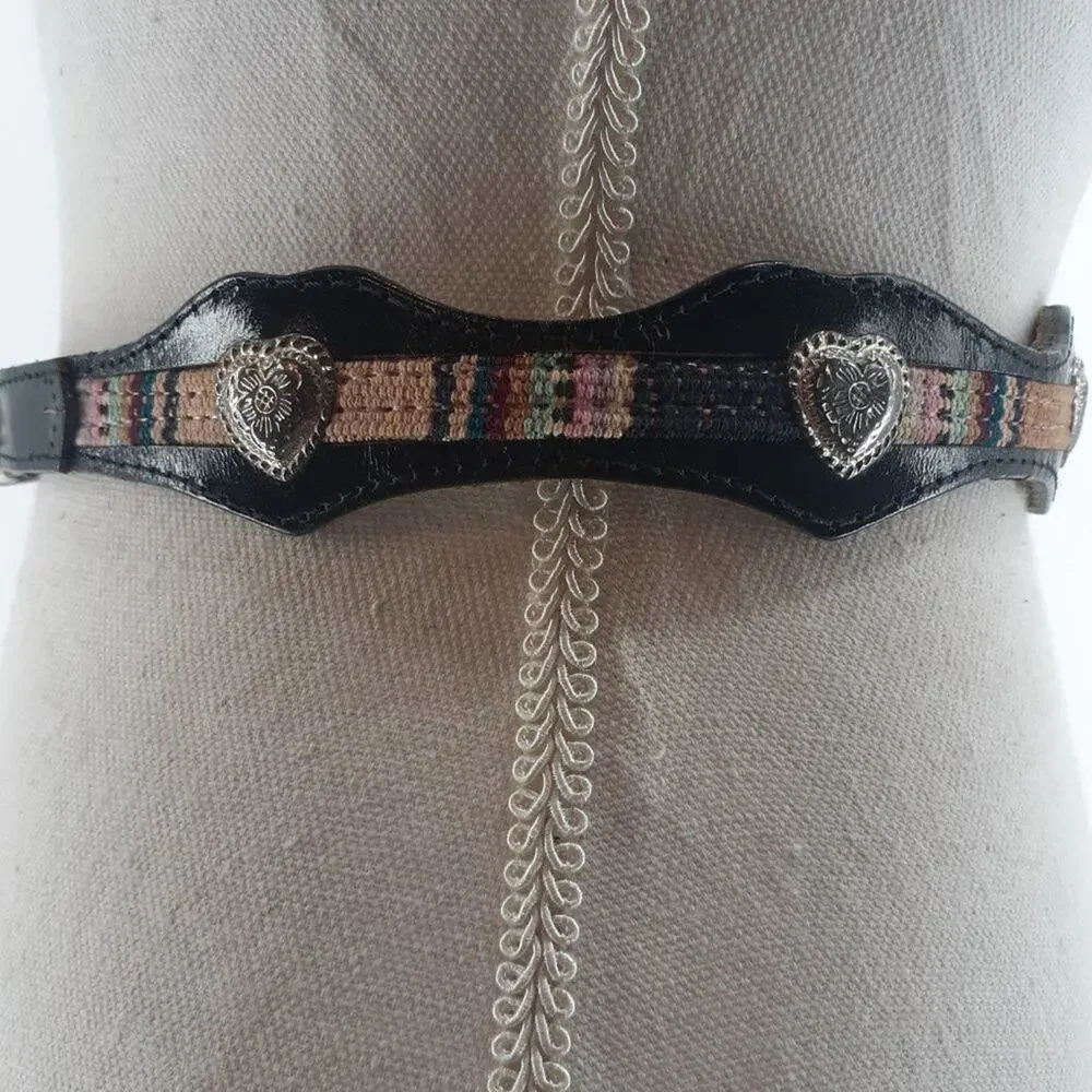 Billis Dee Girl's Western Heart Concho Guatemala Mayan Weave Scalloped Size 20